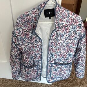 7 For All Mankind Floral Jacket - Blue and Red